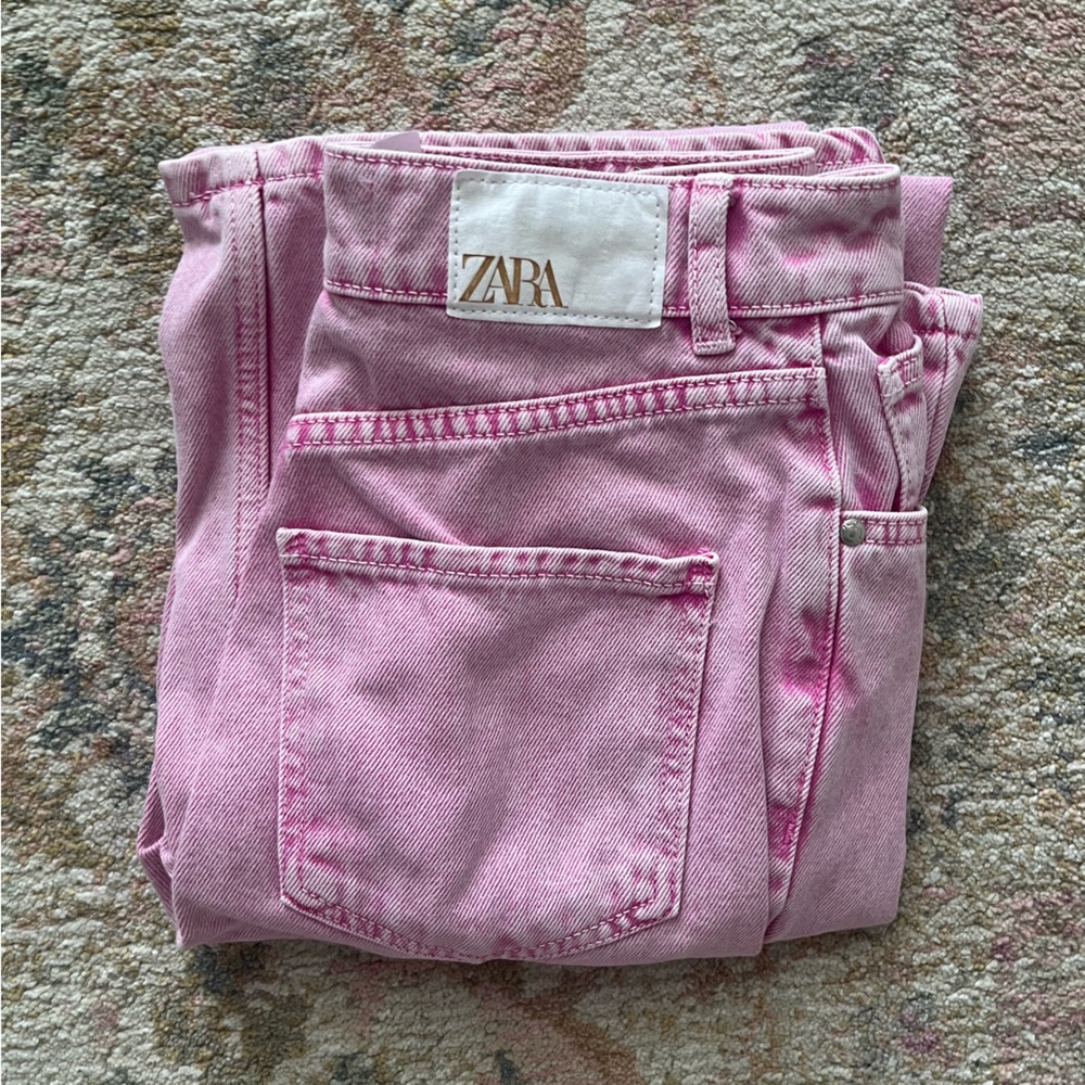 Zara Jeans High Waisted pink